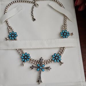 American West Sleeping Beauty Turquoise Necklace and Pendant